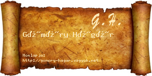 Gömöry Hágár névjegykártya